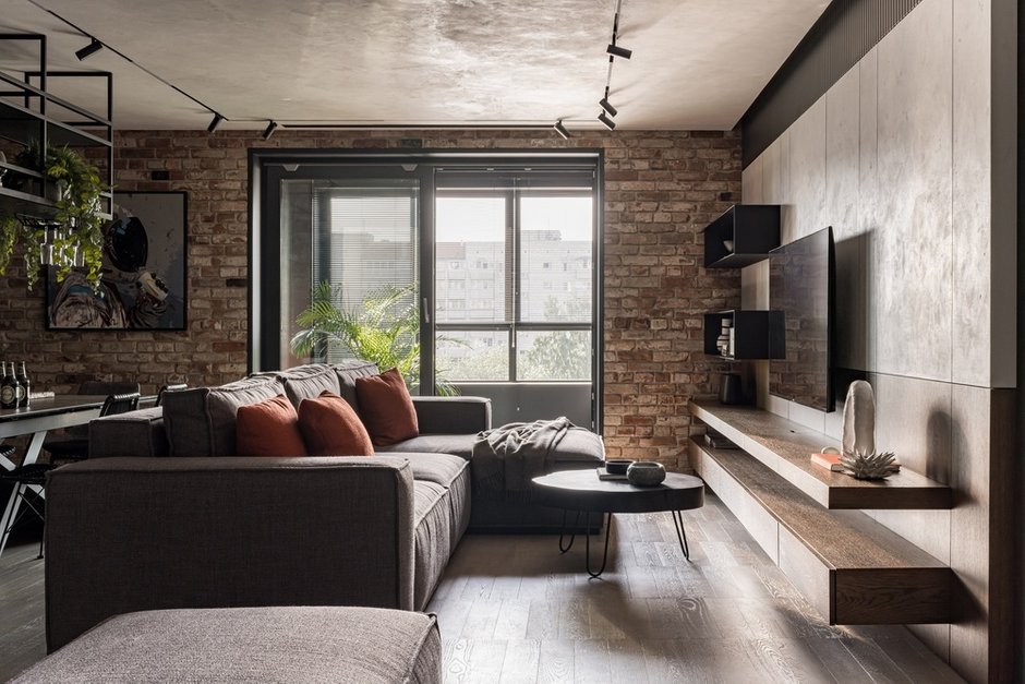 Фотография: Гостиная в стиле Лофт, Современный, Квартира, Проект дня, Екатеринбург, 4 и больше, Более 90 метров, Студия 33, Валентина Ивлева – фото на INMYROOM