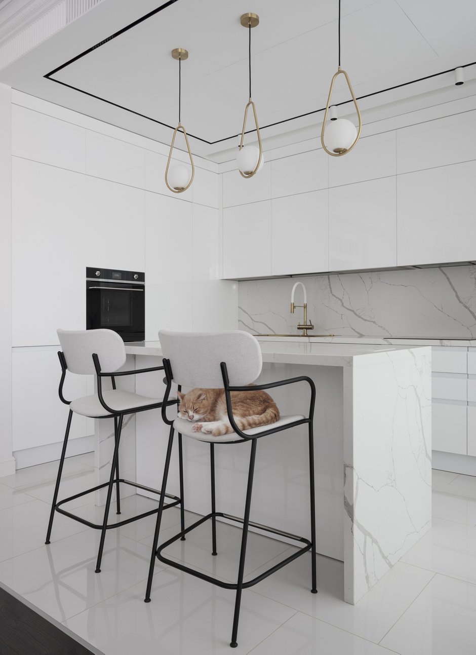 Барные стулья особенно полюбились хозяйскому коту.
