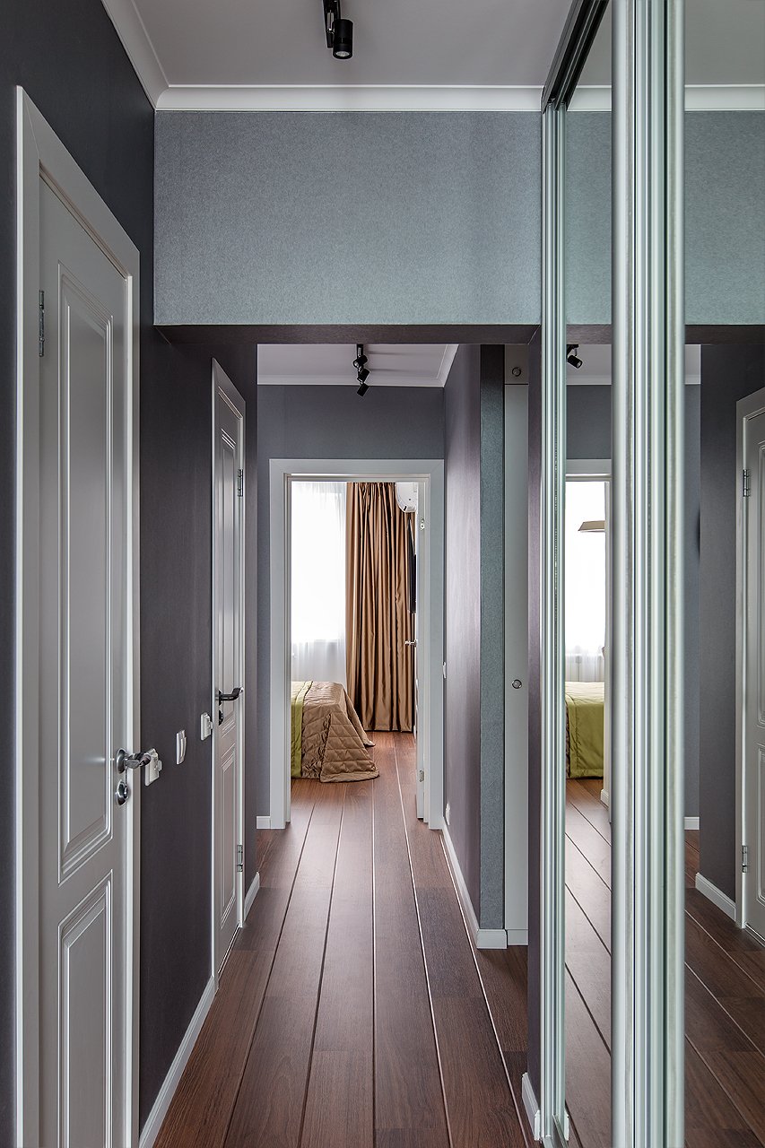 Фотография: Прихожая в стиле Современный, Скандинавский, Квартира, Проект недели, Москва, Панельный дом, 2 комнаты, 40-60 метров, Елена Карасаева – фото на INMYROOM