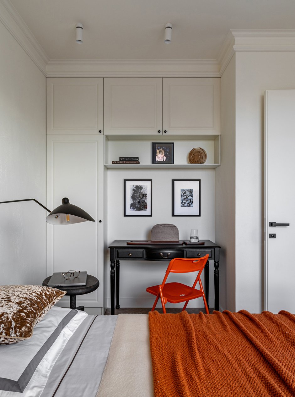 Фотография: Спальня в стиле Современный, Эклектика, Винтажный, Квартира, Проект дня, Москва, Сара Михайлова – фото на INMYROOM