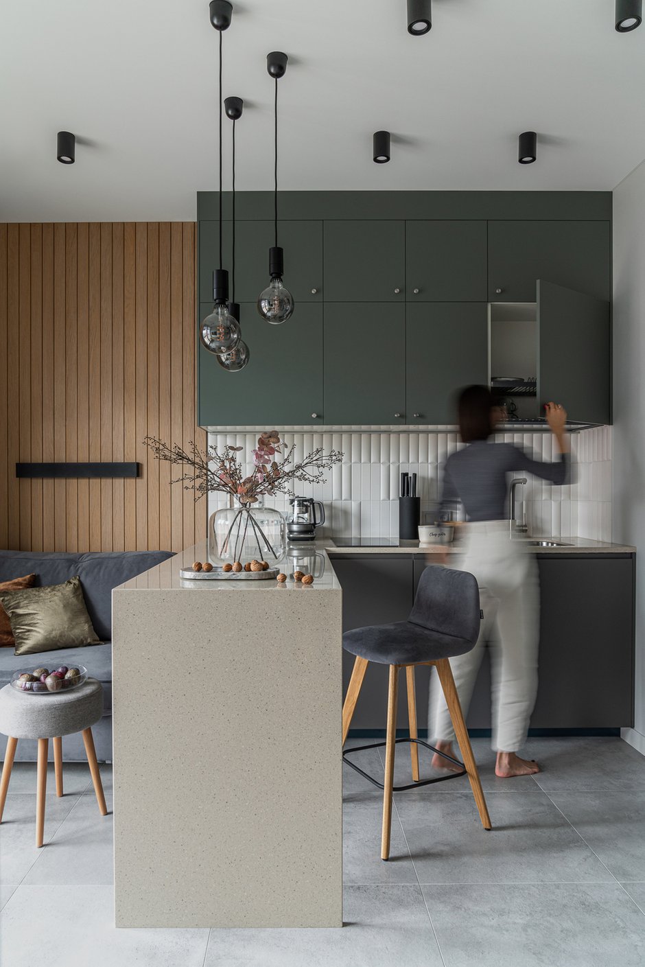 Фотография: Кухня и столовая в стиле Современный, Квартира, Проект недели, Санкт-Петербург, 2 комнаты, 40-60 метров, Кристина Чемелова – фото на INMYROOM