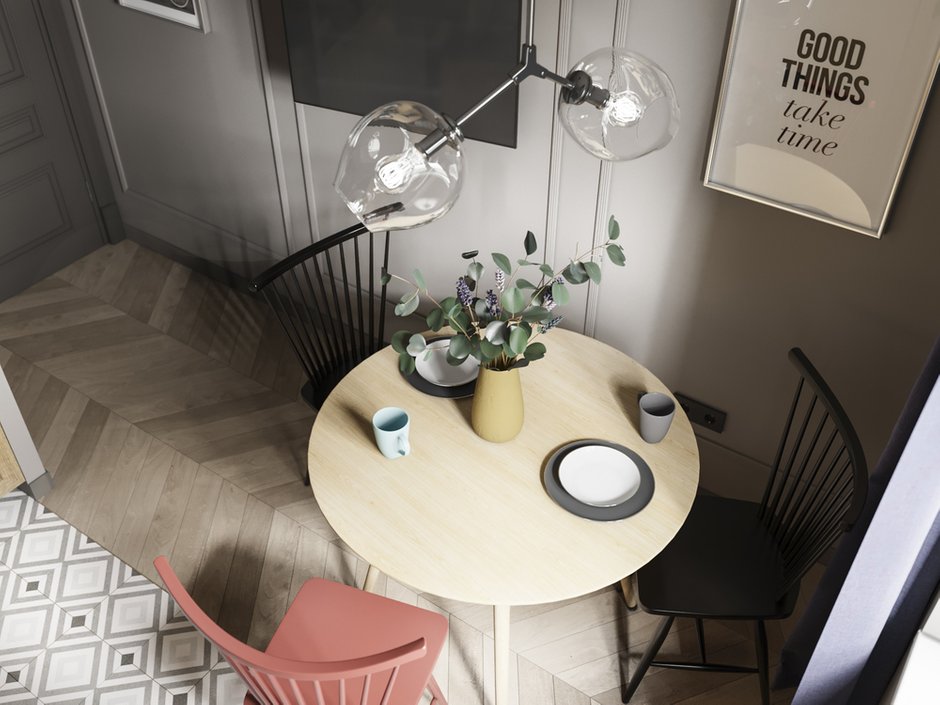 Фотография: Кухня и столовая в стиле Современный, Малогабаритная квартира, Квартира, Проект недели, «Атмосфера», Монолитный дом, 1 комната, до 40 метров, Алена Еременко, Ярославль, ПРЕМИЯ INMYROOM – фото на INMYROOM