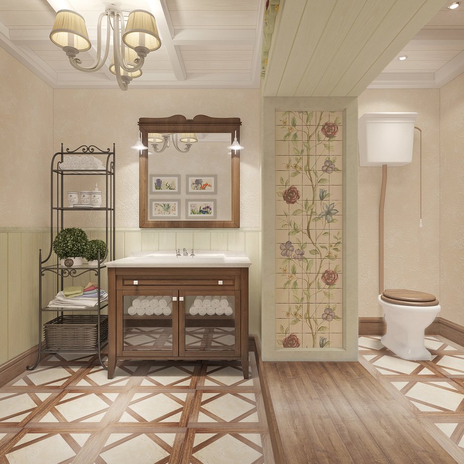 Фотография: Ванная в стиле Прованс и Кантри, Квартира, Дома и квартиры, Прованс, Проект недели – фото на INMYROOM