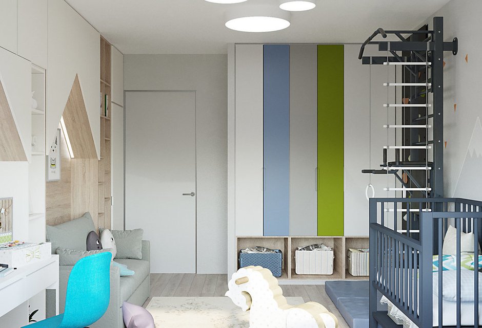 Фотография: Детская в стиле Современный, Квартира, Проект недели, Москва, Монолитный дом, 4 и больше, Более 90 метров, Олеся Березовская – фото на INMYROOM