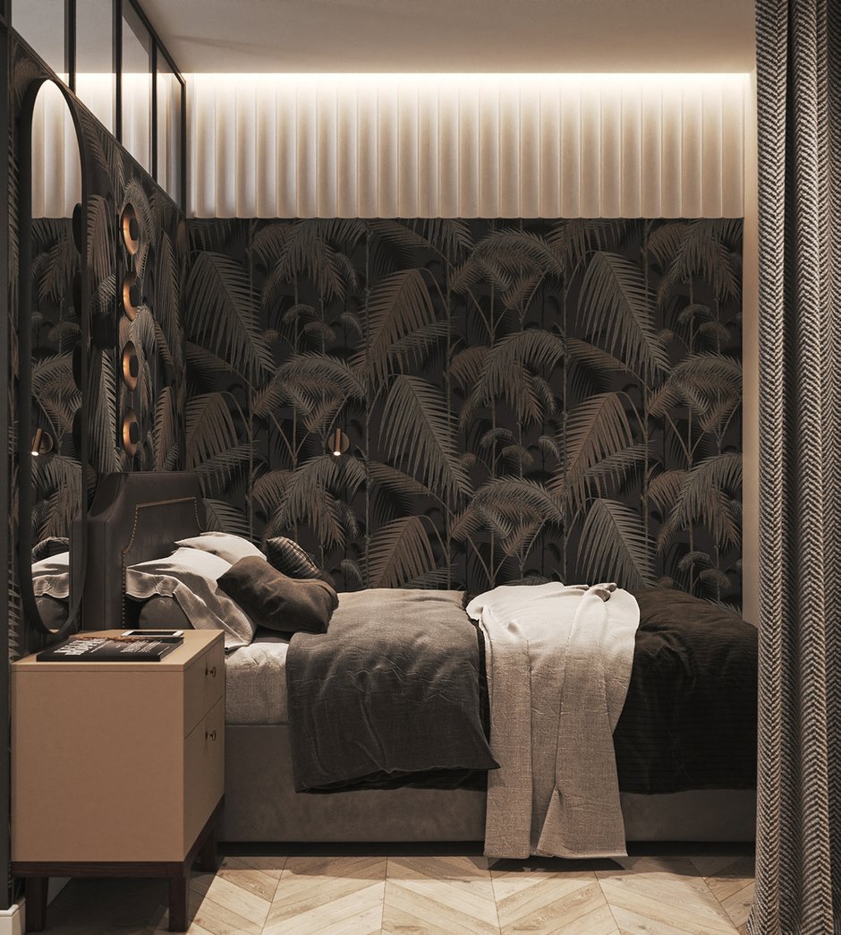 Фотография: Спальня в стиле Современный, Квартира, Проект недели, Москва, Юлия Чернова, Панельный дом, 2 комнаты, 40-60 метров – фото на INMYROOM