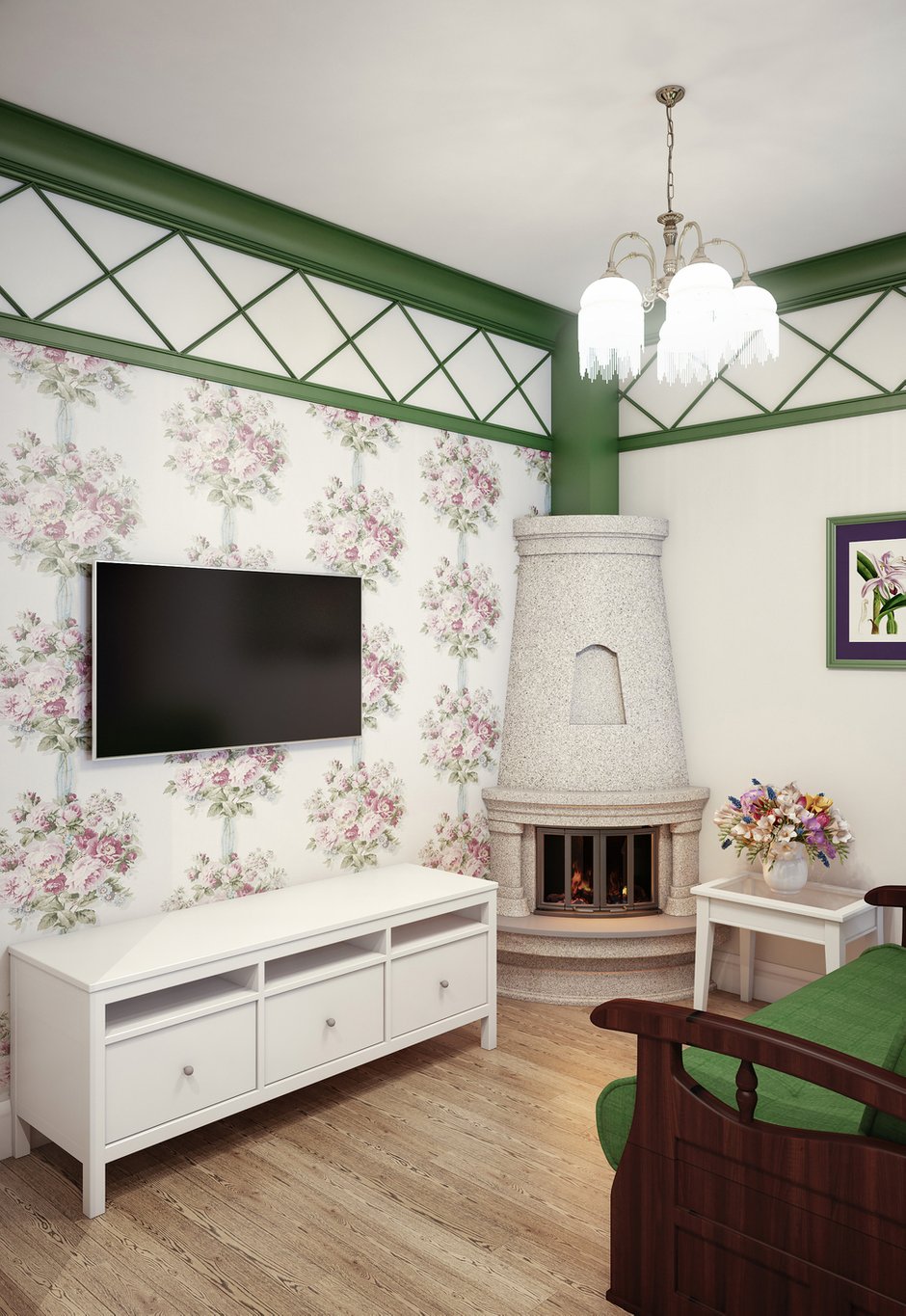 Фотография: Гостиная в стиле Прованс и Кантри, Дом, Проект недели, Марина Саркисян, Московская область, Таунхаус, КП Кронбург – фото на INMYROOM