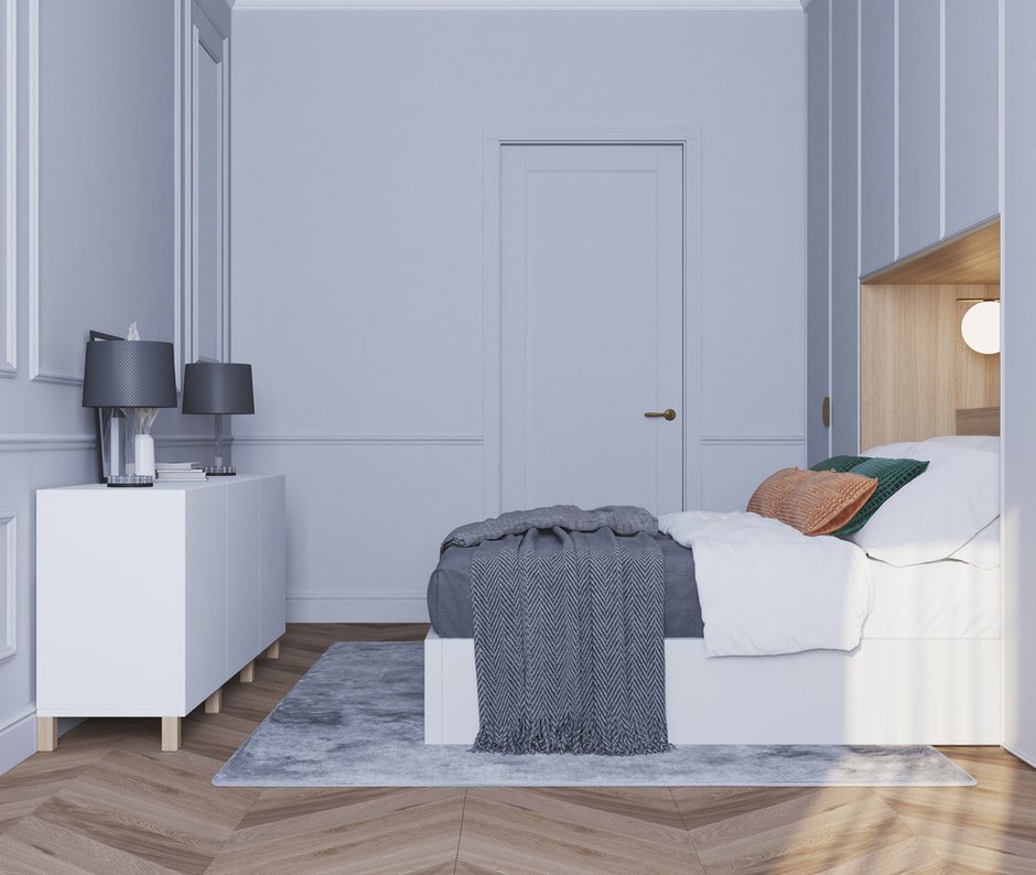 Фотография: Спальня в стиле Современный, Квартира, Проект недели, Санкт-Петербург, 2 комнаты, 40-60 метров, Bobo.space – фото на INMYROOM