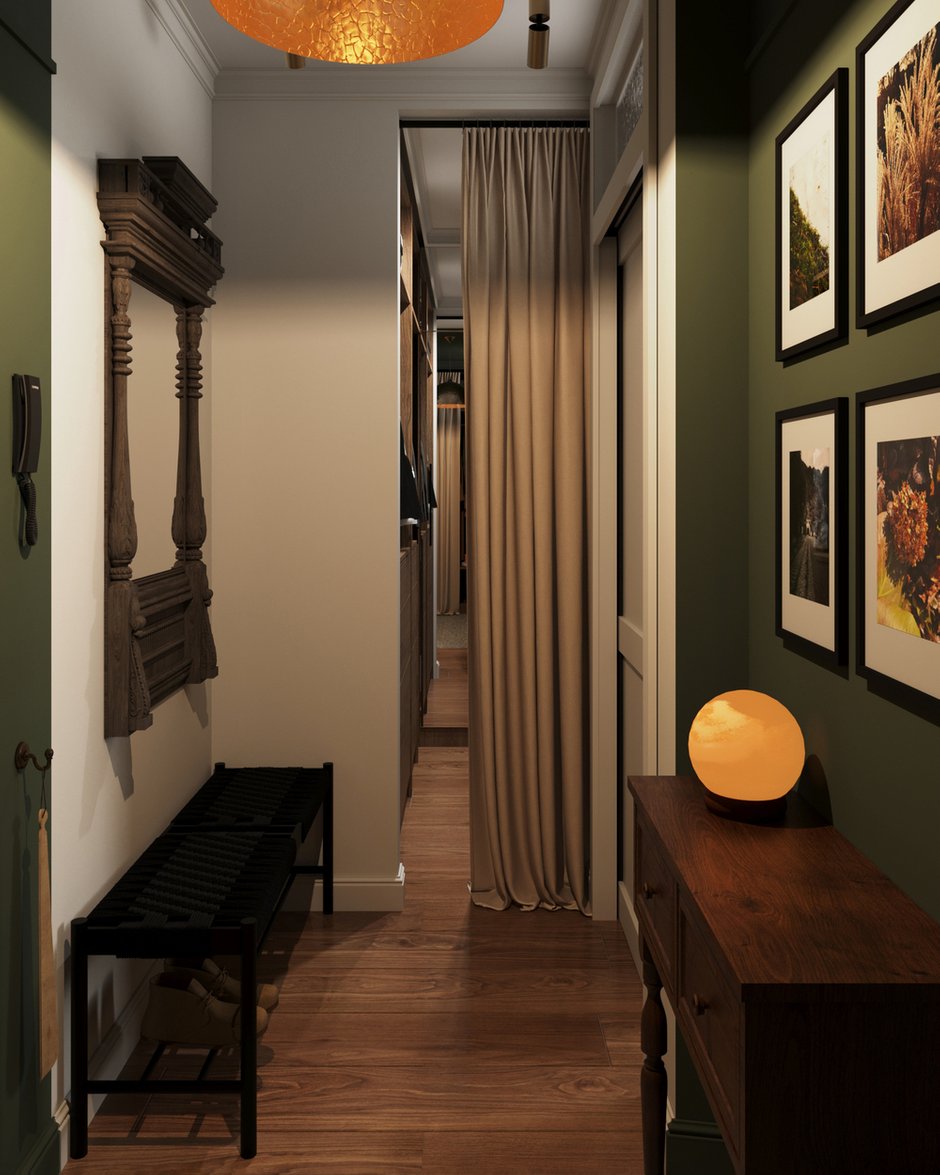 Фотография:  в стиле , Малогабаритная квартира, Квартира, Проект дня, Московская область, Кирпичный дом, 1 комната, до 40 метров, Анастасия Струве, современный с элементами классики и винтажа – фото на INMYROOM