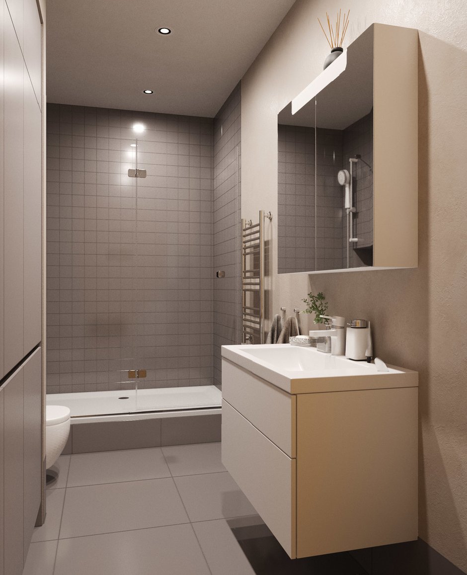 Фотография: Ванная в стиле Современный, Квартира, Проект недели, Москва, Estima, Евгения Ермолаева, EEDS, Монолитный дом, 2 комнаты, 60-90 метров – фото на INMYROOM