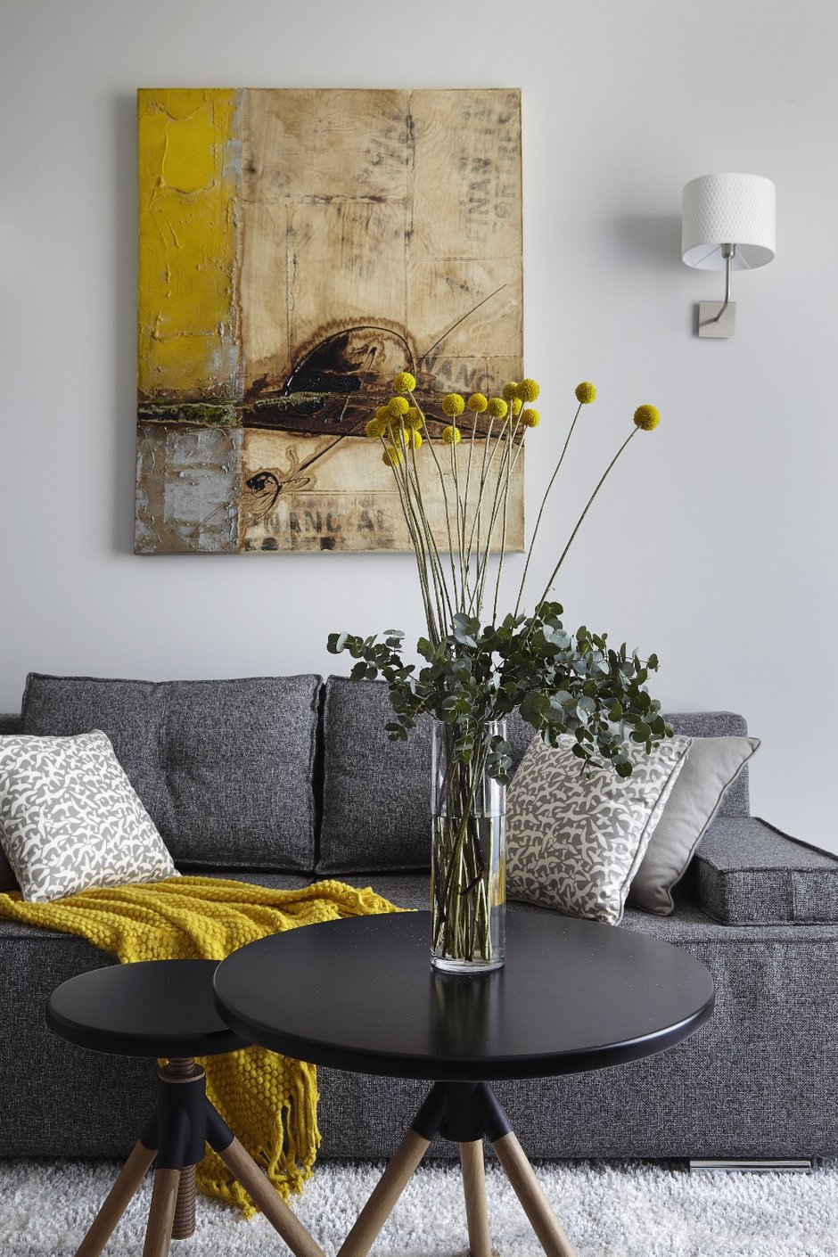 Фотография: Гостиная в стиле Современный, Квартира, Проект недели, Москва, новостройка, Дизайн в кубе, ЖК Английский квартал, 3 комнаты, Более 90 метров – фото на INMYROOM