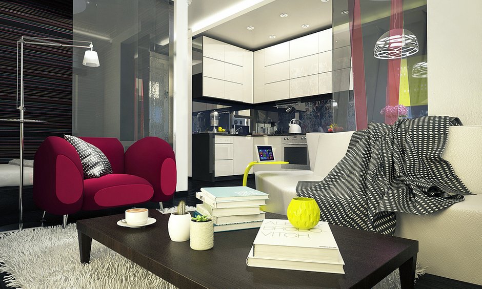 Фотография: Гостиная в стиле Современный, Квартира, BoConcept, Дома и квартиры, IKEA, Москва, Dulux – фото на INMYROOM