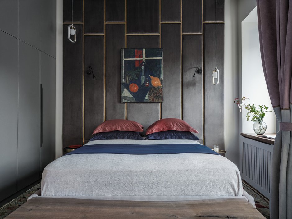 Фотография: Спальня в стиле Современный, Эклектика, Квартира, Проект недели, Москва, 2 комнаты, 40-60 метров, Cazabella, Лилия Голуб – фото на INMYROOM