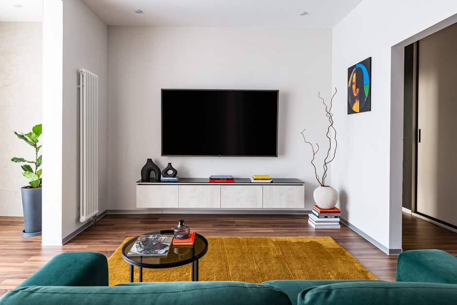 Фотография: Гостиная в стиле Современный, Квартира, Проект недели, Санкт-Петербург, 3 комнаты, Более 90 метров, Жанна Бунгова – фото на INMYROOM