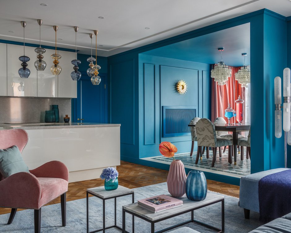 Фотография: Кухня и столовая в стиле Современный, Эклектика, Квартира, Проект недели, Москва, Надя Зотова, 4 и больше, Более 90 метров, студия Enjoy Home, Никита Теплицкий – фото на INMYROOM