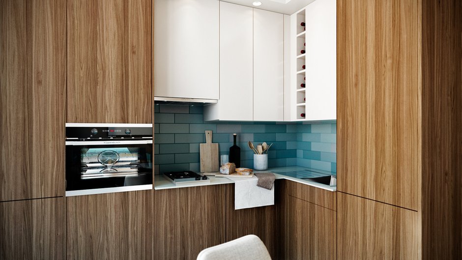 Фотография: Кухня и столовая в стиле Современный, Квартира, Проект недели, Москва, квартира холостяка, Co:Interior, новостройка – фото на INMYROOM