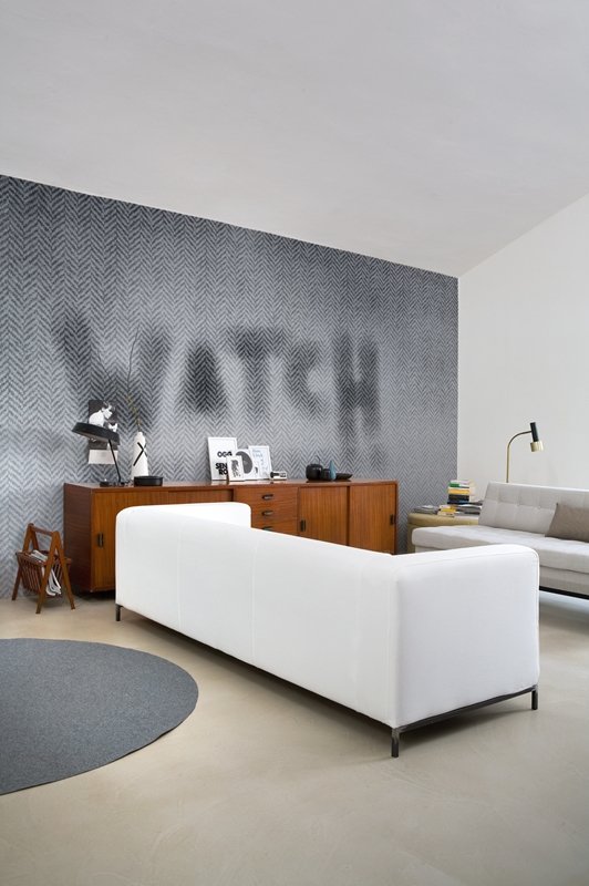 Фотография: Гостиная в стиле Современный, Карта покупок, Индустрия, Фотообои – фото на INMYROOM