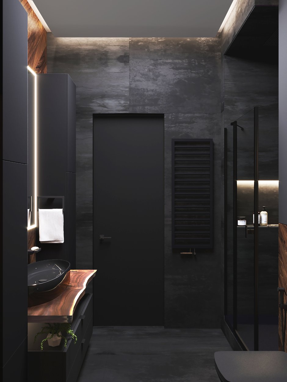 Фотография: Ванная в стиле Современный, Эклектика, Квартира, Минимализм, Проект недели, Москва, 4 и больше, Более 90 метров, Александра Пармон – фото на INMYROOM