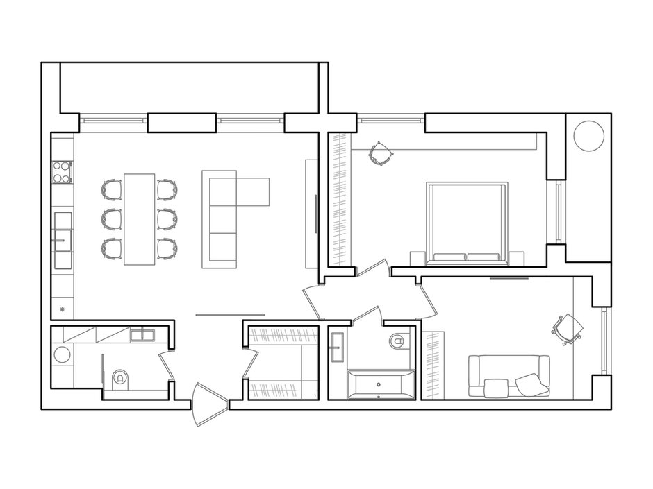 Фотография: Планировки в стиле , Современный, Квартира, Минимализм, Проект недели, Санкт-Петербург, Эко, 3 комнаты, 60-90 метров, Монолитно-кирпичный, Background, ЖК «Жемчужный Фрегат» – фото на INMYROOM