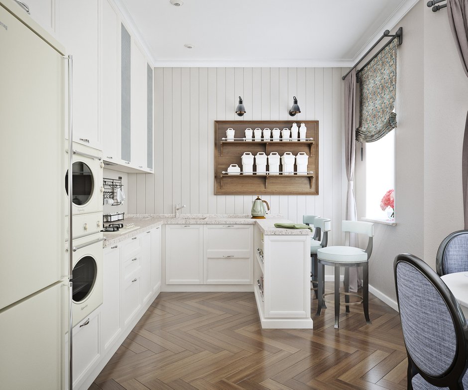 Фотография: Кухня и столовая в стиле Прованс и Кантри, Классический, Современный, Дом, Проект недели, интерьер кабинета, кухня-гостиная дизайн, Челябинск, Валерия Стенникова, Insomnia, американский стиль – фото на INMYROOM