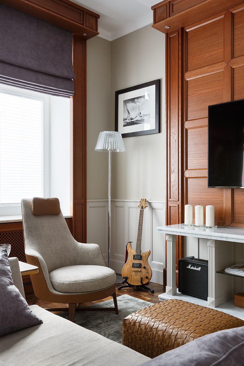 Фотография: Спальня в стиле Современный, Классический, Квартира, Проект недели, Санкт-Петербург, Монолитный дом, 3 комнаты, Более 90 метров, Сергей Клочков, ЖК Парадный квартал – фото на INMYROOM