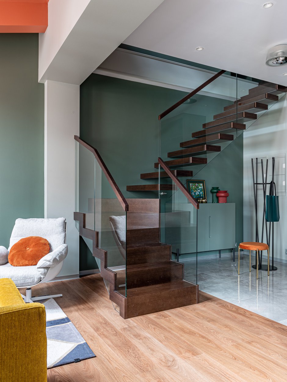 Фотография: Гостиная в стиле Современный, Квартира, Проект недели, Москва, 3 комнаты, Более 90 метров, Елена Акимова – фото на INMYROOM