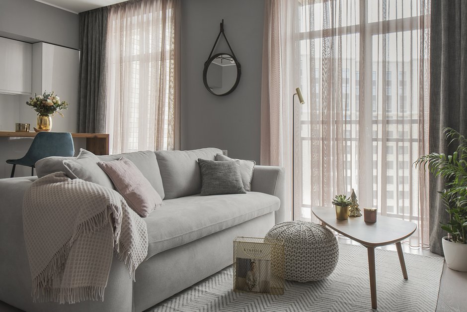 Фотография: Гостиная в стиле Современный, Квартира, Проект недели, Москва, 3 комнаты, 60-90 метров, Balcon – фото на INMYROOM