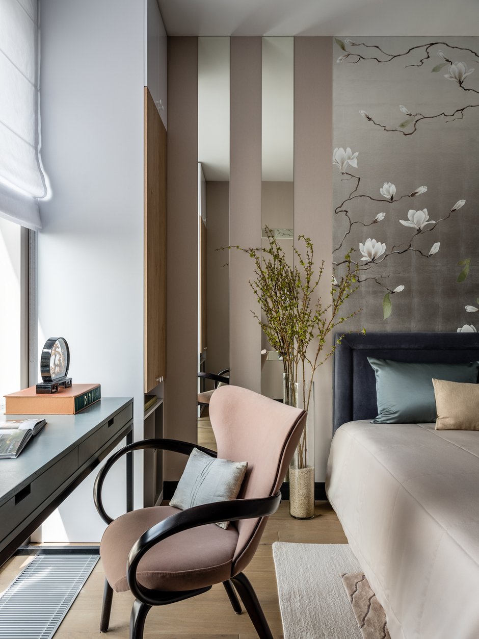 Фотография: Спальня в стиле Современный, Квартира, Проект дня, Москва, 2 комнаты, 60-90 метров, Елена Карасаева – фото на INMYROOM