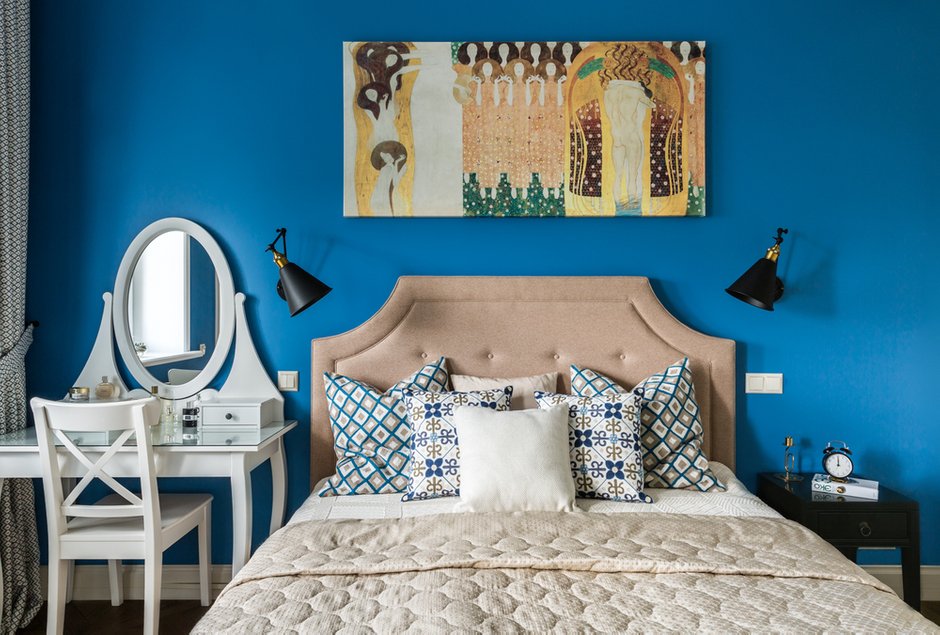 Фотография: Спальня в стиле Классический, Современный, Квартира, Проект недели, Москва, Сталинка, 3 комнаты, Более 90 метров, Татьяна Красикова – фото на INMYROOM