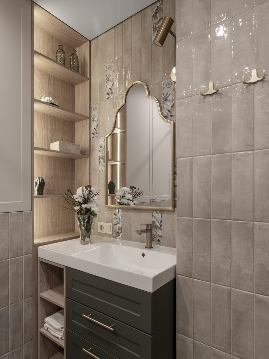 Фотография: Ванная в стиле Классический, Современный, Скандинавский, Квартира, Проект дня, Москва, 2 комнаты, 60-90 метров, Диляра Сафина – фото на INMYROOM