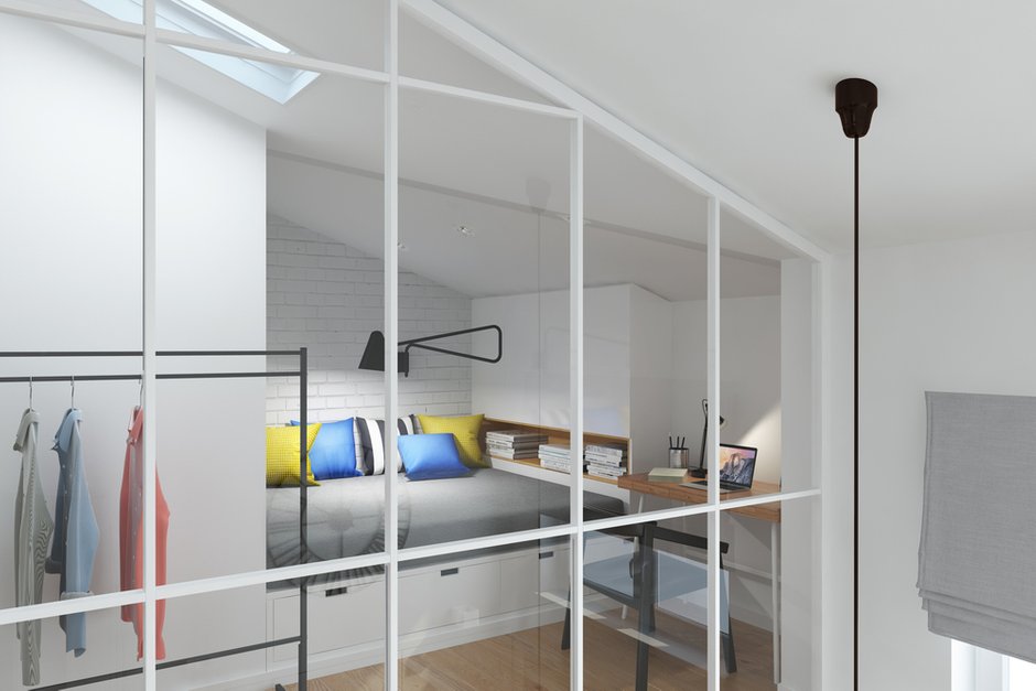 Фотография: Кабинет в стиле Скандинавский, Квартира, Проект недели, Химки, Geometrium, ЖК «Город Набережных» – фото на INMYROOM