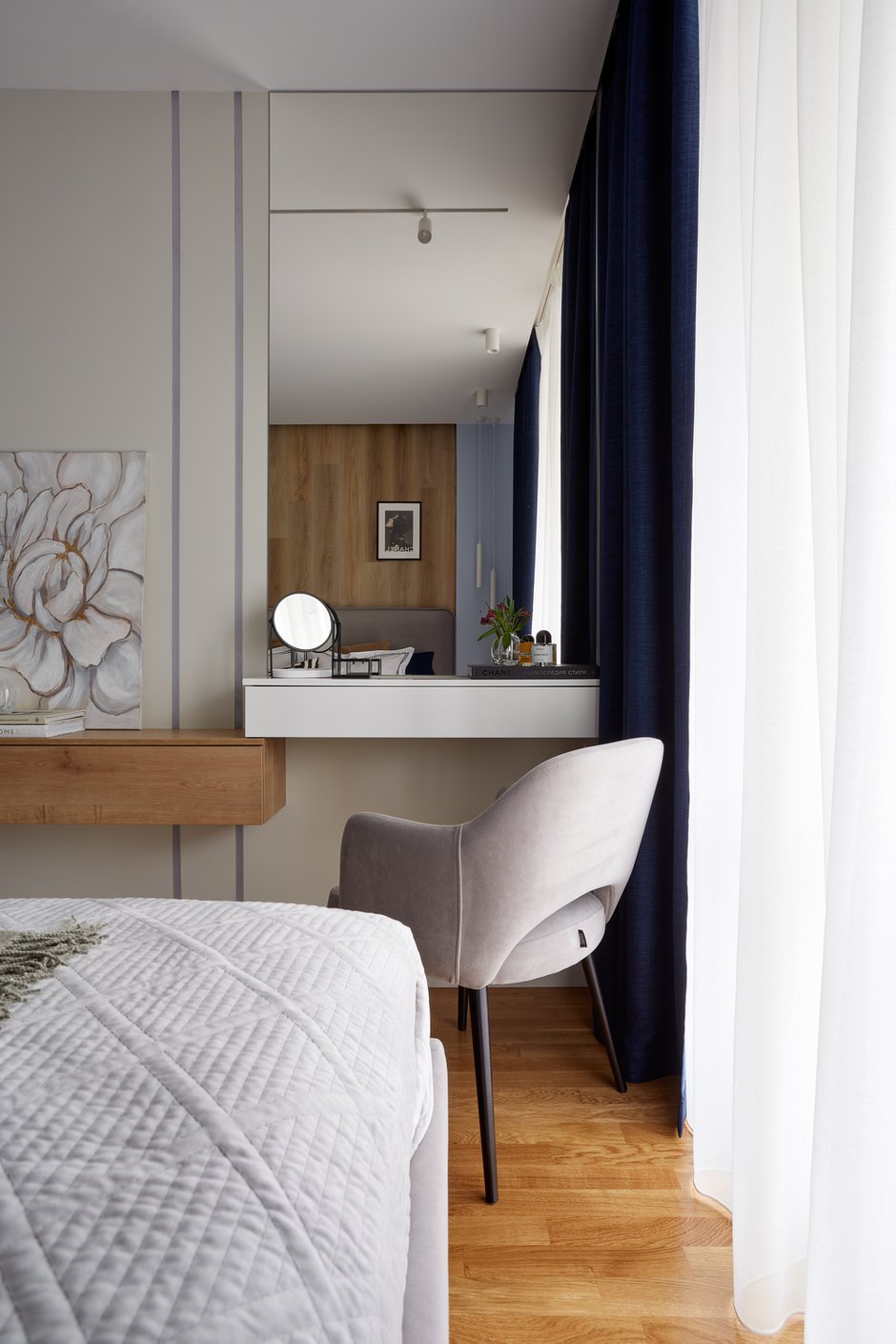 Фотография: Спальня в стиле Современный, Квартира, Проект недели, Москва, «Атмосфера», 3 комнаты, 60-90 метров – фото на INMYROOM