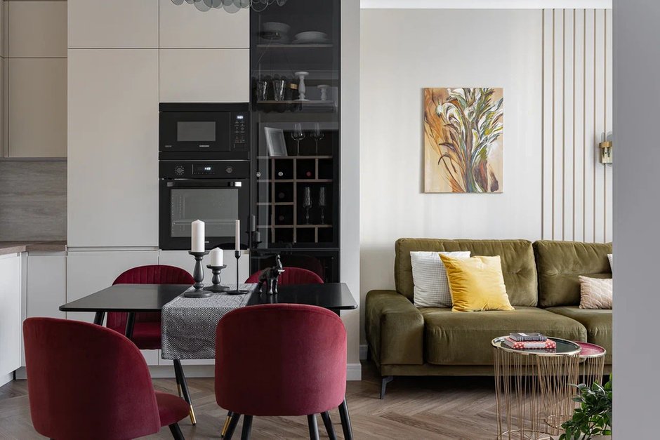 Фотография: Кухня и столовая в стиле Современный, Квартира, Проект недели, Челябинск, 3 комнаты, 60-90 метров, Александра Хасанова – фото на INMYROOM