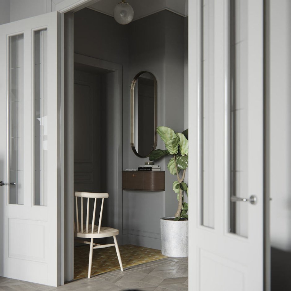 Фотография: Прихожая в стиле Современный, Скандинавский, Квартира, Проект недели, Минск, Евгения Лыкасова, 2 комнаты, 60-90 метров, J.Lykasova Studio – фото на INMYROOM