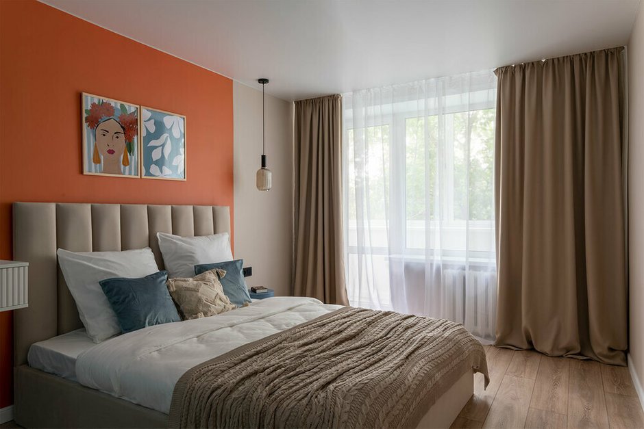 Фото: Спальня в стиле модерн, Квартира, Проект недели, Москва, Кирпичный дом, 40-60 метров, II-29, Алина Валиуллина - фото на INMYROOM