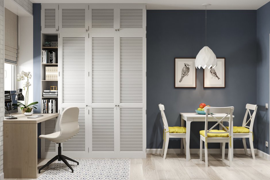 Фотография: Кухня и столовая в стиле Скандинавский, Современный, Малогабаритная квартира, Квартира, Студия, Проект недели, Москва, Зеленоград, Даниил Щепанович, Анна Щепанович, Cubiq Studio, Монолитный дом, до 40 метров – фото на INMYROOM