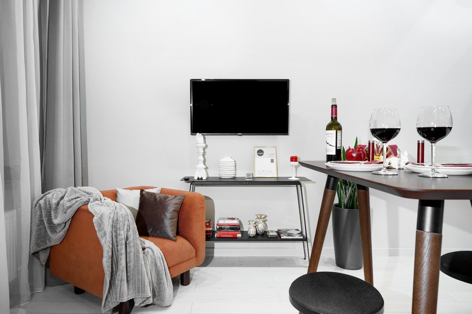 Фотография: Гостиная в стиле Современный, Квартира, Студия, Проект недели, Москва, до 40 метров, Александра Паньшина – фото на INMYROOM