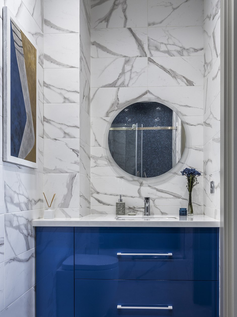 Фотография: Ванная в стиле Современный, Квартира, Проект недели, Монолитный дом, 2 комнаты, 40-60 метров, Наталья Коренева, Елена Жадан – фото на INMYROOM