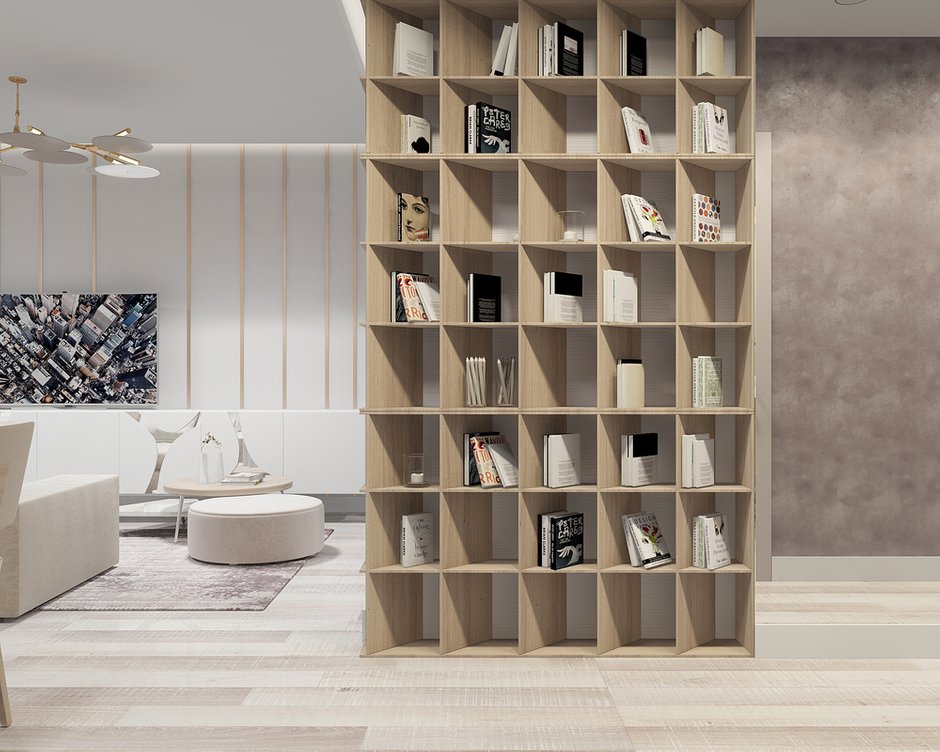 Фотография: Гостиная в стиле Современный, Квартира, Студия, Проект недели, Новая Москва, Монолитный дом, 40-60 метров, Лена Логинова – фото на INMYROOM