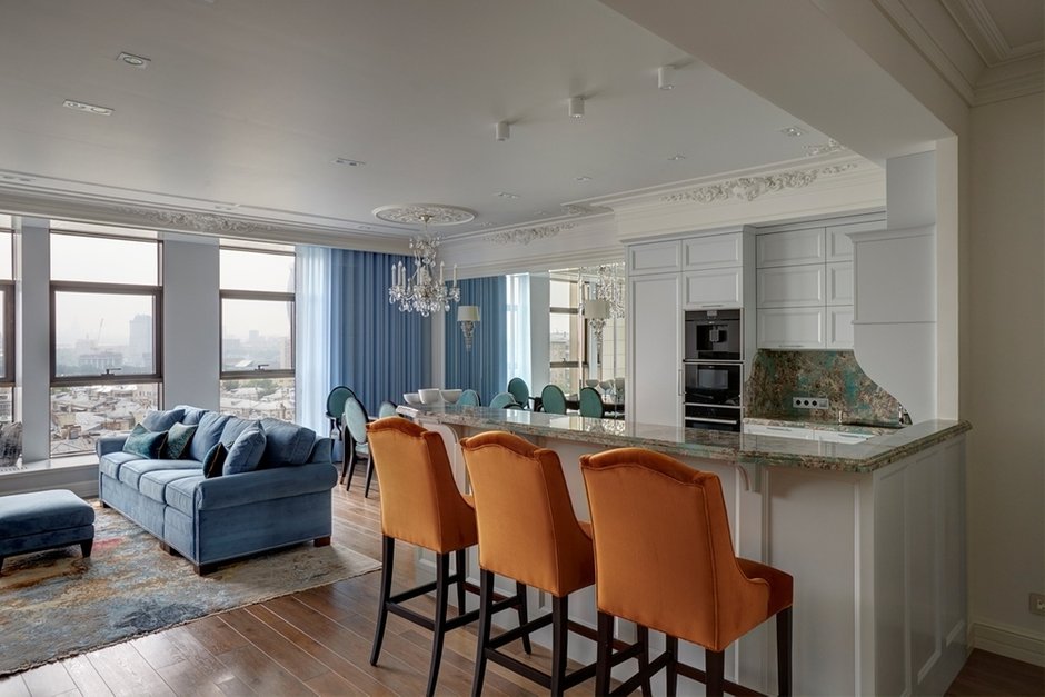 Фотография: Кухня и столовая в стиле Классический, Современный, Эклектика, Квартира, Проект недели, Москва, 4 и больше, Более 90 метров, #эксклюзивныепроекты, Наталья Самойлова, Perfect Space – фото на INMYROOM