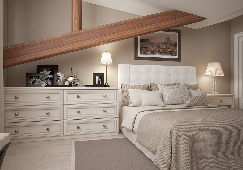 Фотография: Спальня в стиле Классический, Современный, Квартира, Проект недели, Москва, Студия 3.14, Тимур Абдрахманов, Старый фонд, Мария Легчанова, двухэтажная квартира, Кирпичный дом, 4 и больше, Более 90 метров – фото на INMYROOM