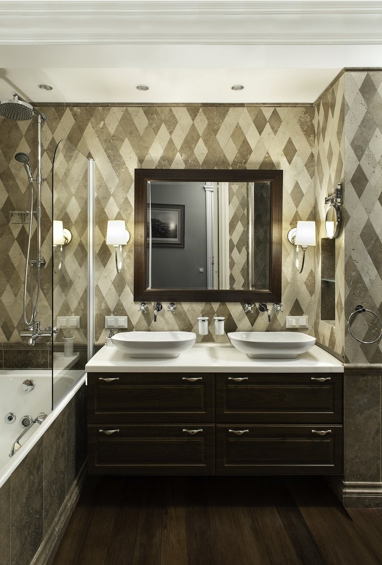 Фотография: Ванная в стиле Современный, Эклектика, Квартира, Дома и квартиры – фото на INMYROOM