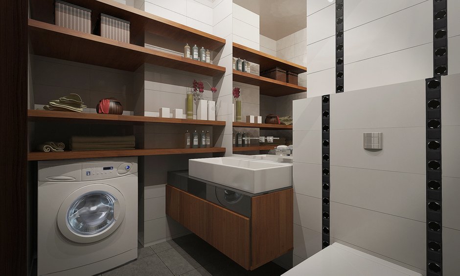 Фотография: Ванная в стиле Современный, Квартира, BoConcept, Дома и квартиры, IKEA, Москва, Dulux – фото на INMYROOM