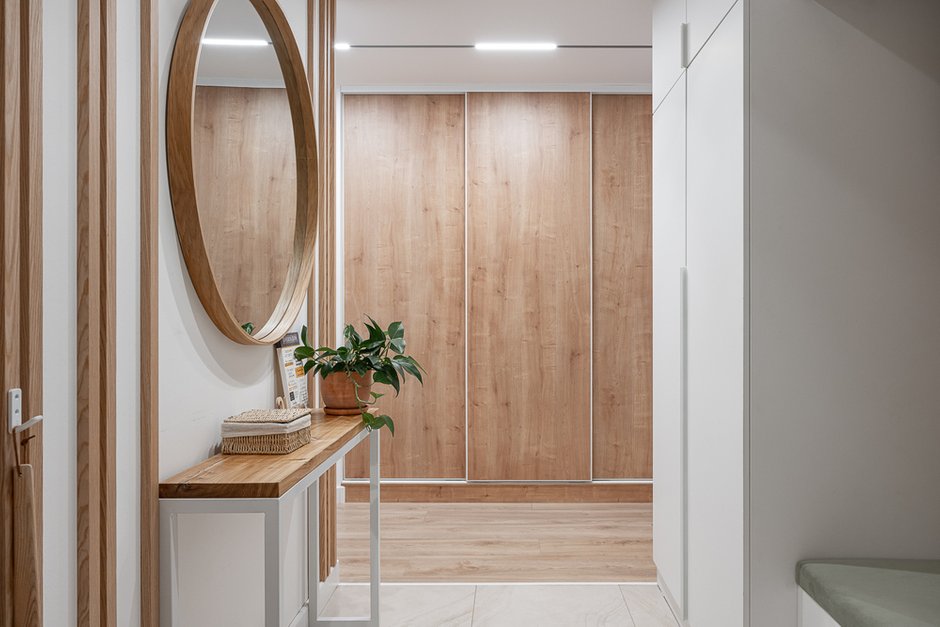 Фотография: Прихожая в стиле Скандинавский, Современный, Эко, Квартира, Проект недели, Москва, Монолитный дом, 4 и больше, Более 90 метров, бюро «Образ жизни», Анастасия Кутовая – фото на INMYROOM