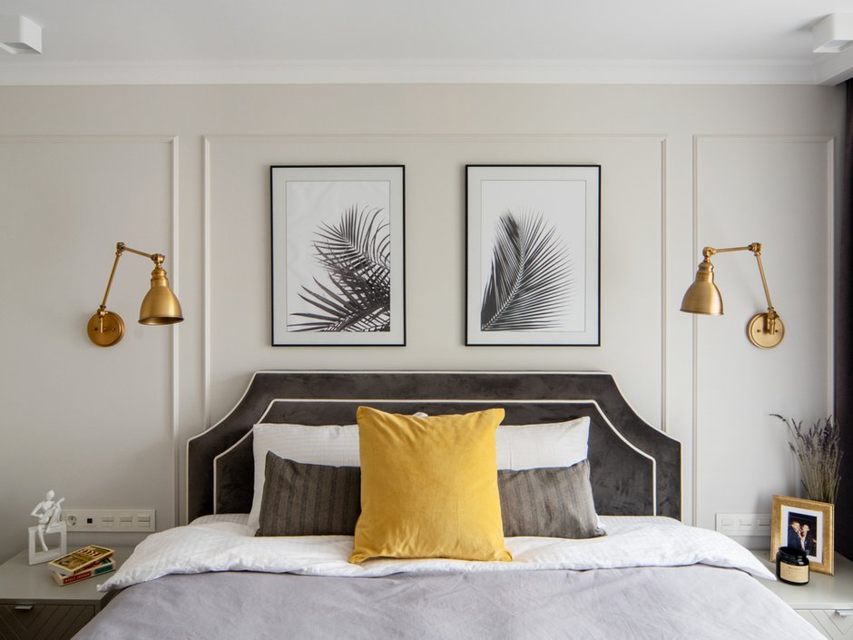 Фотография: Спальня в стиле Современный, Классический, Квартира, Проект недели, Москва, Наталья Сорокина, 2 комнаты, 40-60 метров – фото на INMYROOM