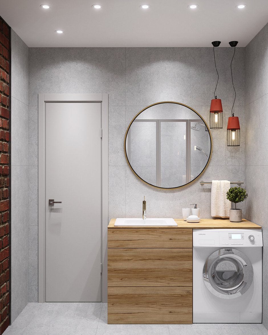 Фотография: Ванная в стиле Лофт, Современный, Квартира, Студия, Проект недели, Москва, Монолитный дом, до 40 метров, Светлана Удзилаури – фото на INMYROOM