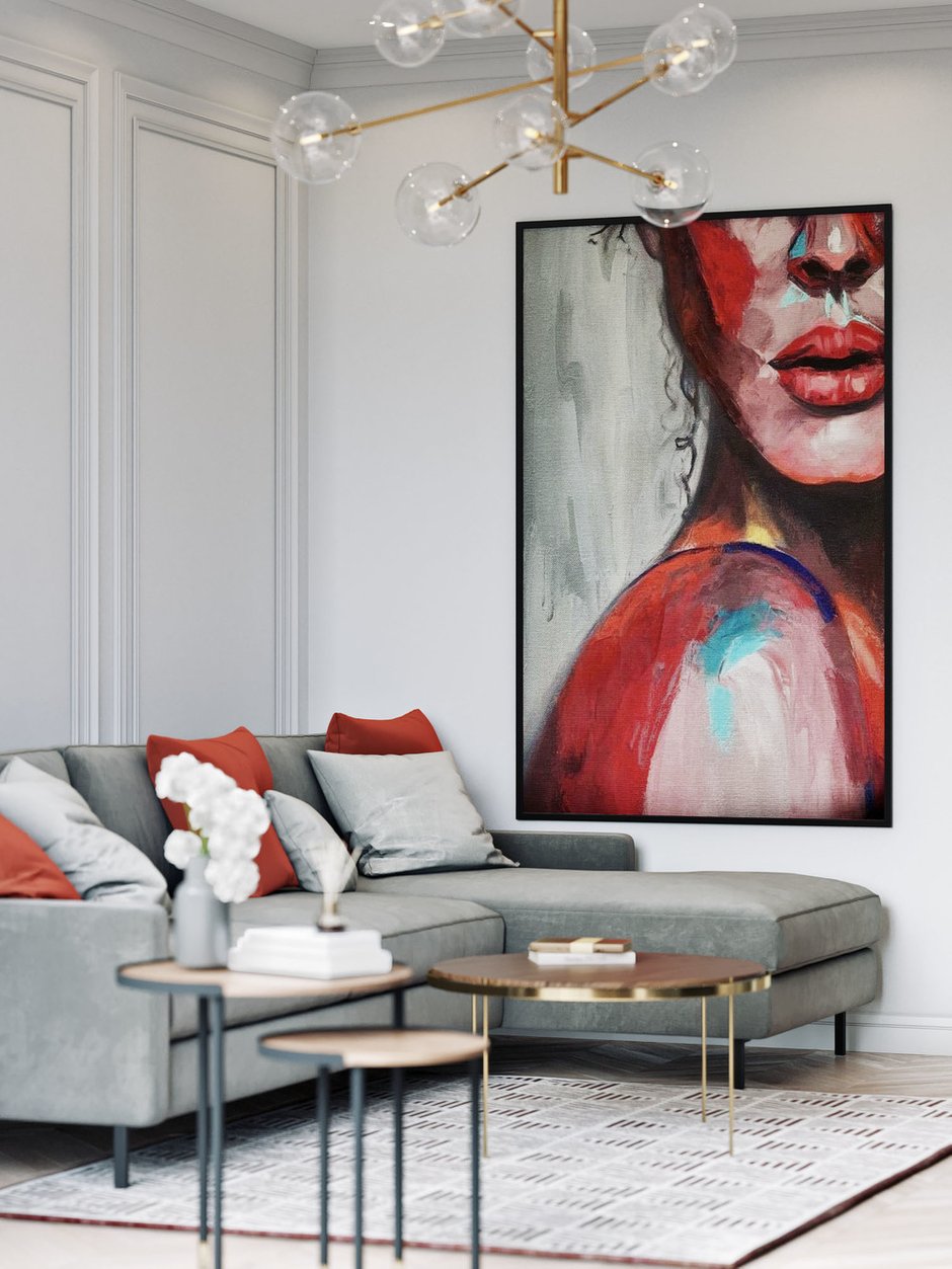 Фотография: Гостиная в стиле Современный, Квартира, Проект недели, Москва, 4 и больше, Более 90 метров, Диана Бганова – фото на INMYROOM