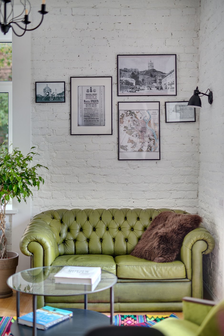 Фотография: Гостиная в стиле Скандинавский, Эклектика, Малогабаритная квартира, Квартира, Проект недели, Киев, Старый фонд, Кирпичный дом, Майя Баклан, 2 комнаты, 40-60 метров – фото на INMYROOM