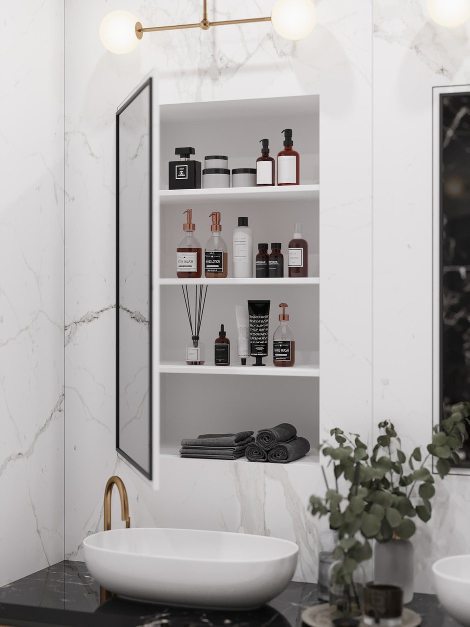 Фотография: Ванная в стиле Современный, Квартира, Проект недели, Москва, 4 и больше, Более 90 метров, Диана Бганова – фото на INMYROOM