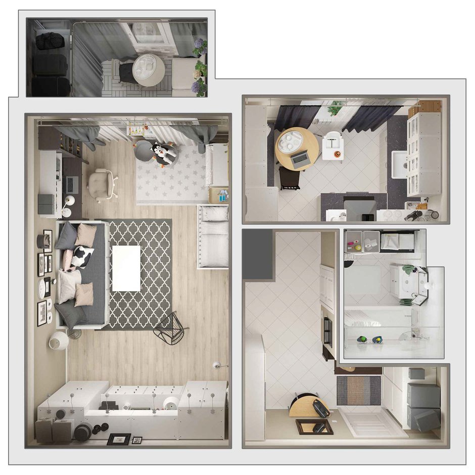 Фотография: Планировки в стиле , Гид, ИКЕА, П-44 – фото на INMYROOM