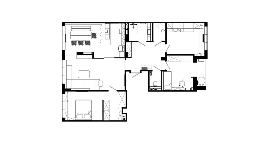 Фотография: Планировки в стиле , Современный, Квартира, Проект недели, Минск, 4 и больше, Более 90 метров, Zrobym architects – фото на INMYROOM